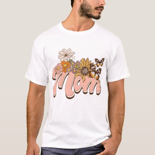 Moeder Retro Floral T-shirt (Voorkant)