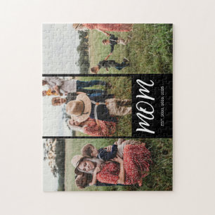 Moeder Richt Modern Schrift 3 Foto Legpuzzel