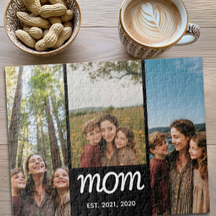 Moeder Richt Modern Schrift 3 Foto Legpuzzel