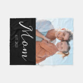 Moeder Richt Modern Schrift Foto Fleece Deken (Voorkant (Horizontaal))