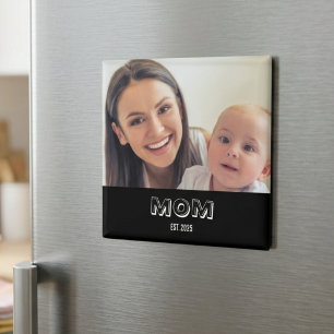 Moeder Richtte Fotocadeau Op Magneet