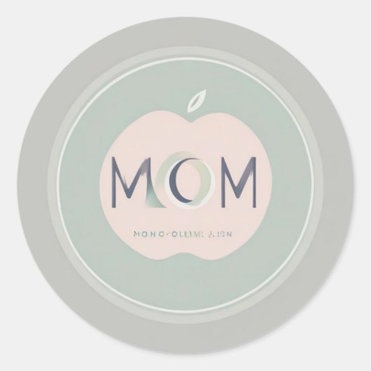 moeder ronde sticker (Voorkant)