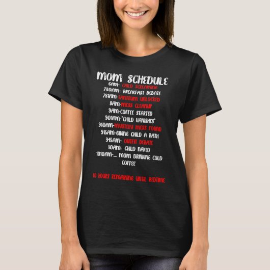 Moeder schema t-shirt (Voorkant)