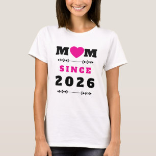Moeder sinds 2026 Minimalistisch Moederdag T-shirt