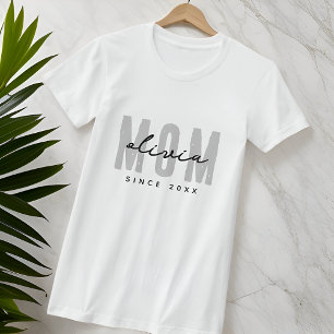 Moeder sinds 20XX Modern Eenvoudig Preppy T-shirt