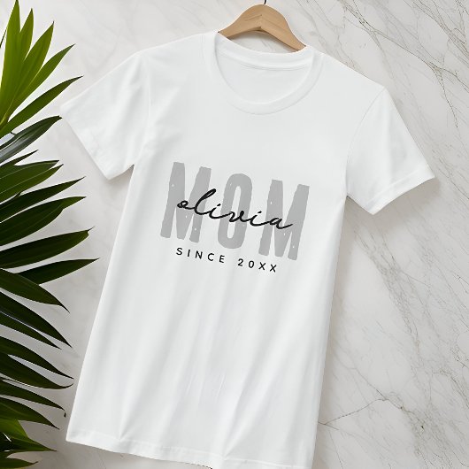 Moeder sinds 20XX Modern Eenvoudig Preppy T-shirt