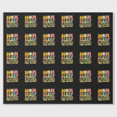 Moeder Slaap Grappig Moederdag Groovy Retro Cadeaupapier (Vlak)