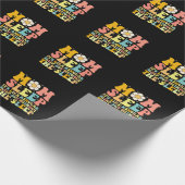 Moeder Slaap Grappig Moederdag Groovy Retro Cadeaupapier (Hoek)