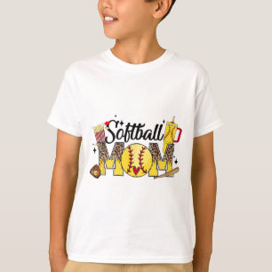 Moeder Spel Dag Vibes Moederdag Vrouwen Softbal Ma T-shirt