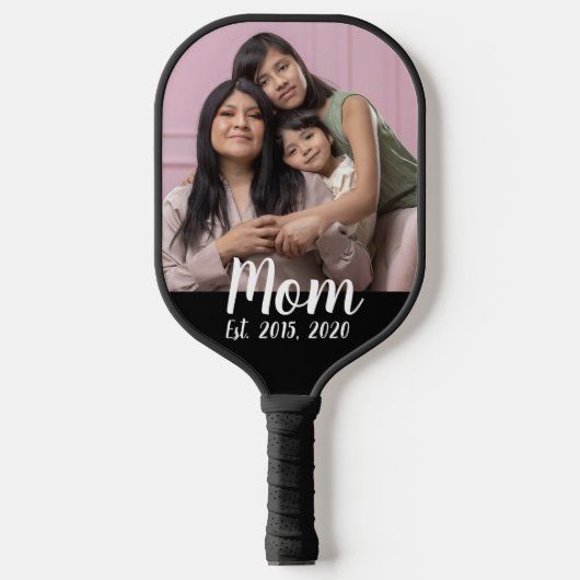 Moeder Stelde Leuk Script Foto Op Pickleball Paddle (Voorkant)