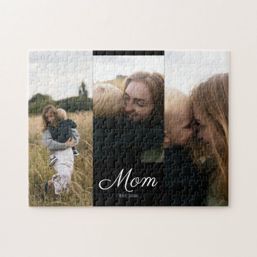 Moeder Stelde Modern Schrift 3 Foto op Legpuzzel (Horizontaal)