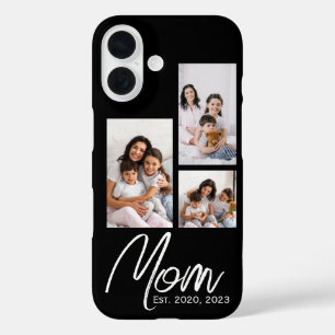 Moeder Stelde Modern Schrift Zwart 3 Foto Case