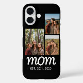 Moeder Stelde Modern Schrift Zwart 3 Foto Case-Mate iPhone Case (Achterkant)