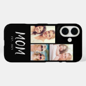 Moeder Stelde Modern Schrift Zwart 3 Foto Case-Mate iPhone Case (Achterkant (horizontaal))