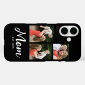 Moeder Stelde Modern Schrift Zwart 3 Foto Case-Mate iPhone Case (Achterkant (horizontaal))
