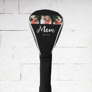 Moeder Stelde Modern Vet Schrift Zwart 3 Foto Golfheadcover