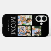 Moeder Stelde Moderne 3 Foto Zwart Case-Mate iPhone Case (Achterkant (horizontaal))