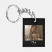 Moeder Stelde Moderne Script Foto Op Sleutelhanger (Voorkant Links)