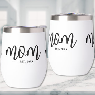 Moeder Stelde Zwarte Schrift Moeder Vast