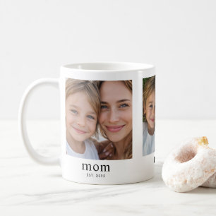 Moeder Sticht Modern Zwart 3 Foto Koffiemok
