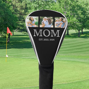 Moeder Stichtte Moderne 3 Foto Zwart Golfheadcover