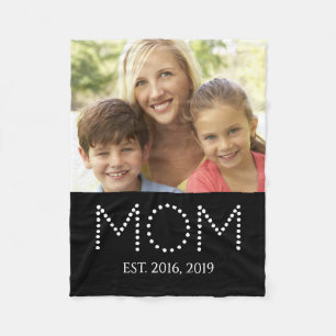 Moeder Stichtte Moderne Foto Fleece Deken