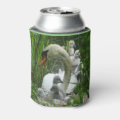 Moeder Swan met Koelbox voor baby's Blikjeskoeler (Blikje Achterkant)