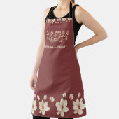 Moeder Tekst met bloesems en Kind Namen Schort (Insitu)