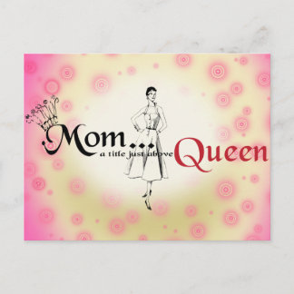 Moeder Titel Koningin Briefkaart Horizontale Sjabl