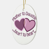 Moeder tot dochter keramisch ornament (Links)