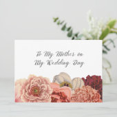 Moeder trouwdag Hartelijk dank Bedankkaart (Staand voorkant)