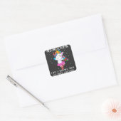 Moeder unicorn moederdag gift vierkante sticker (Envelop)