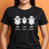 Moeder vader en zoon 3 persoons spookfamilie Hallo T-shirt