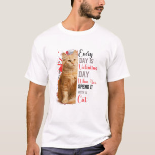 Moeder Valentijnsdag Kat moeder moeder moeder moed T-shirt