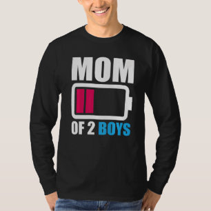 Moeder van 2 jongens van zoon dochter naar moeder t-shirt