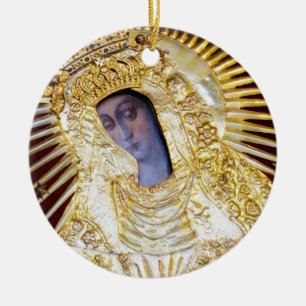 Moeder van Barmhartigheid Keramisch Ornament