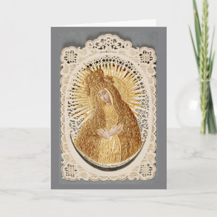Moeder van Barmhartigheid Madonna in gebed ... Kaart