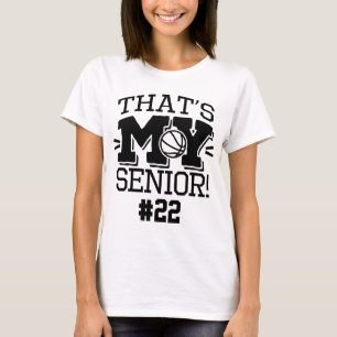 Moeder van Basketbal Senior Rugnummer & Naam T-shirt