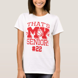 Moeder van Basketball Senior Rugnummer & Naam T-shirt