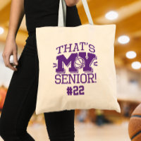 Moeder van Basketball Senior Shirts Nummer Paars