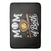 Moeder van beide Game Day Honkbal Softbal Badmat (Voorkant Verticaal)