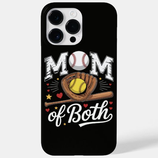 Moeder van beide Game Day Honkbal Softbal Case-Mate iPhone Case (Achterkant)