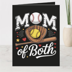 Moeder van beide Game Day Honkbal Softbal Kaart