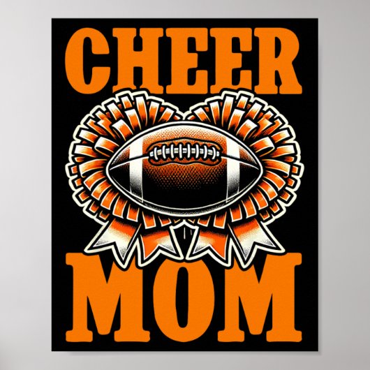 Moeder van beide voetbal Cheerleading Cheer Moeder Poster (Voorkant)