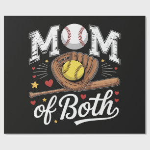 Moeder van Beide Wedstrijd Dag Honkbal Softbal Cadeaupapier