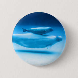 Moeder van Beluga en Baby Ronde Button 5,7 Cm