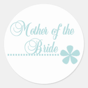 Moeder van Bride Blauwgroen legance Ronde Sticker