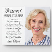 Moeder van Bride Foto Heaven Memorial Wedding Fotoplaat (Voorkant)
