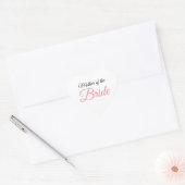 Moeder van Bride Script Roze Hart Sticker (Envelop)