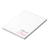 Moeder van Bride Script Roze Notitieblok (Gedraaid)